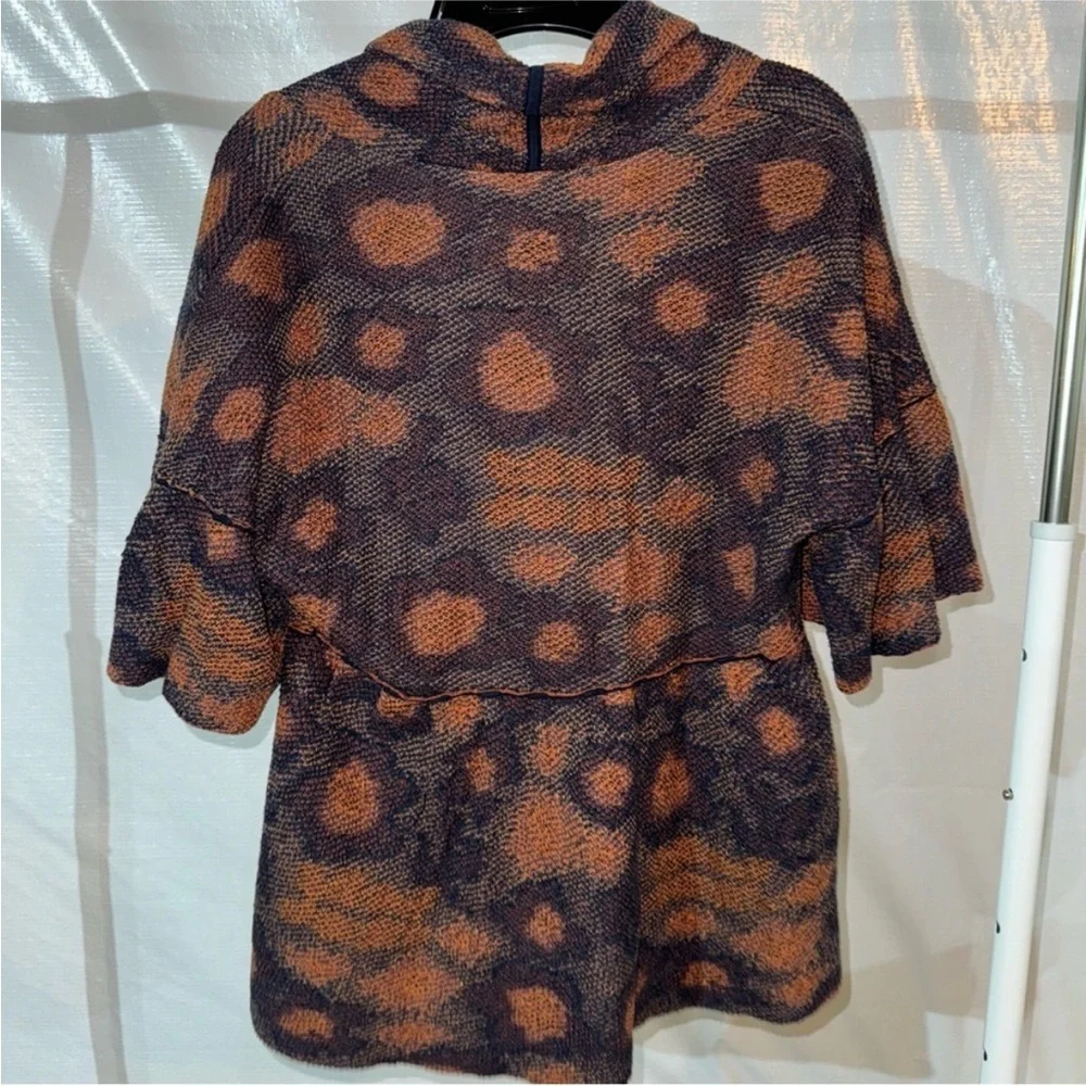 Axcess Orange and Black Floral Cardigan - Picture 2 of 4